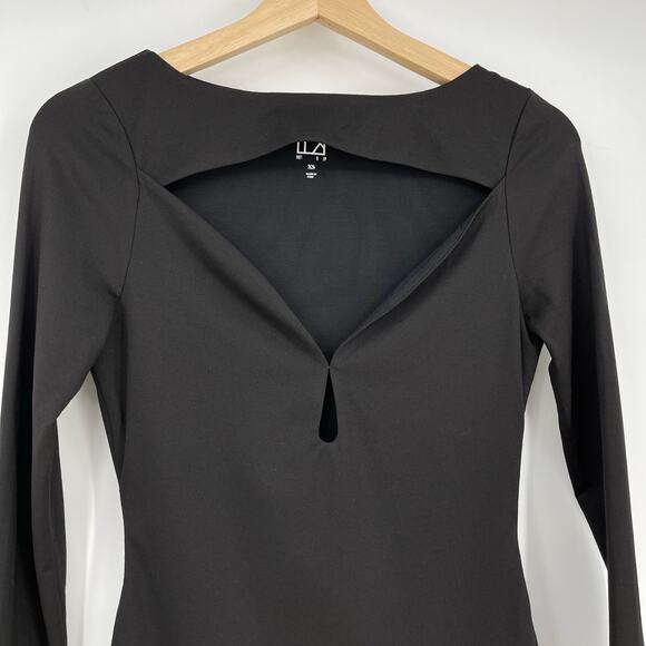 Not Yours To Keep | Berlin Mini Dress in Black Jersey Cut Out XS - Picture 5 of 10